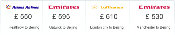 Cheap Flights to Beijing